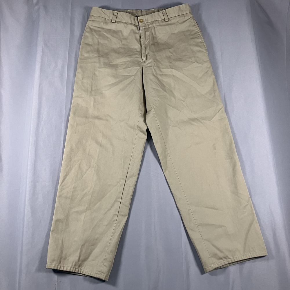 Jack Donnelly Pants Mens Size‎ 33 Khaki Original Fit Chino Cotton Made USA